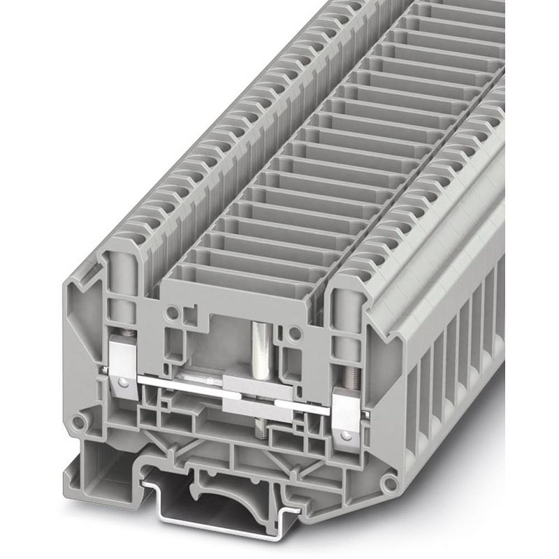 Foto van Phoenix contact ut 6-t-hv p/p 3070121 scheidingsklem aantal polen: 2 0.2 mm² 10 mm² grijs 50 stuk(s)