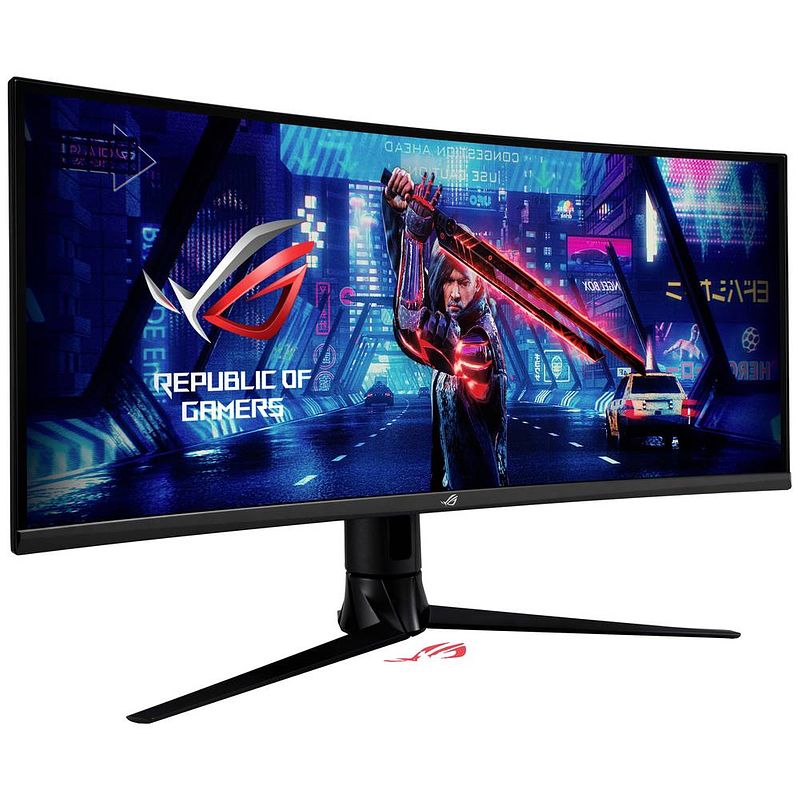 Foto van Asus xg349c strix gaming gaming monitor energielabel g (a - g) 86.4 cm (34 inch) 3440 x 1440 pixel 21:9 1 ms hdmi, displayport, usb-a, usb-c,