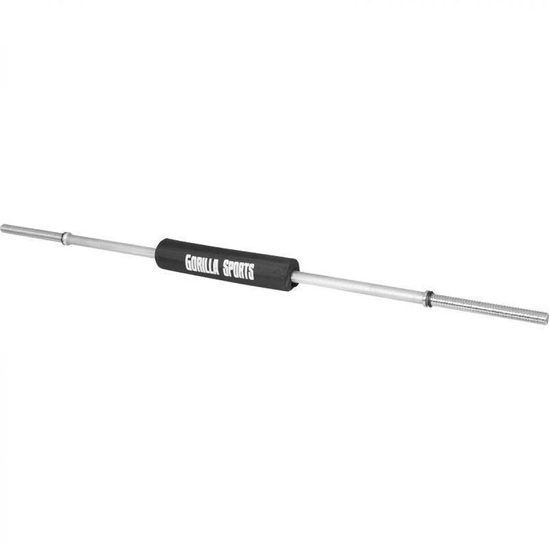 Foto van Gorilla sports halterstang - 170 cm - met bar pad - 30/31 mm - schroefsluiting