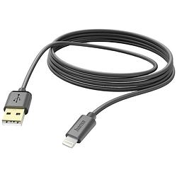 Foto van Hama usb-laadkabel usb 2.0 apple lightning stekker, usb-a stekker 3 m zwart 00201582