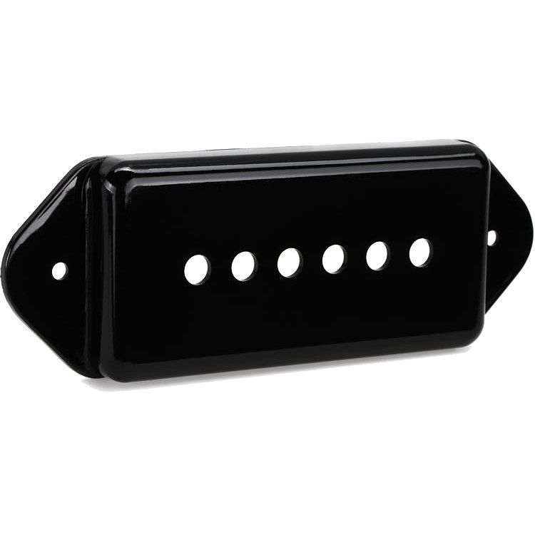 Foto van Gibson p-90 / p-100 pickup cover dog ear black elementkap voor gitaar