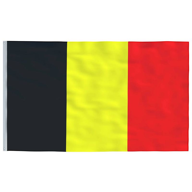 Foto van The living store belgische vlag - polyester - 90 x 150 cm - meerkleurig