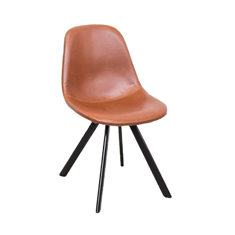Foto van Giga meubel eetkamerstoel cognac - kunstleder - stoel king