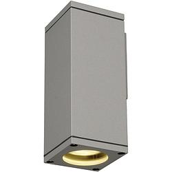 Foto van Slv theo wall 229524 buitenlamp (wand) led gu10 35 w zilver-grijs