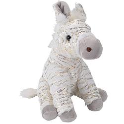 Foto van Wild republic knuffelzebra junior pluche wit one-size