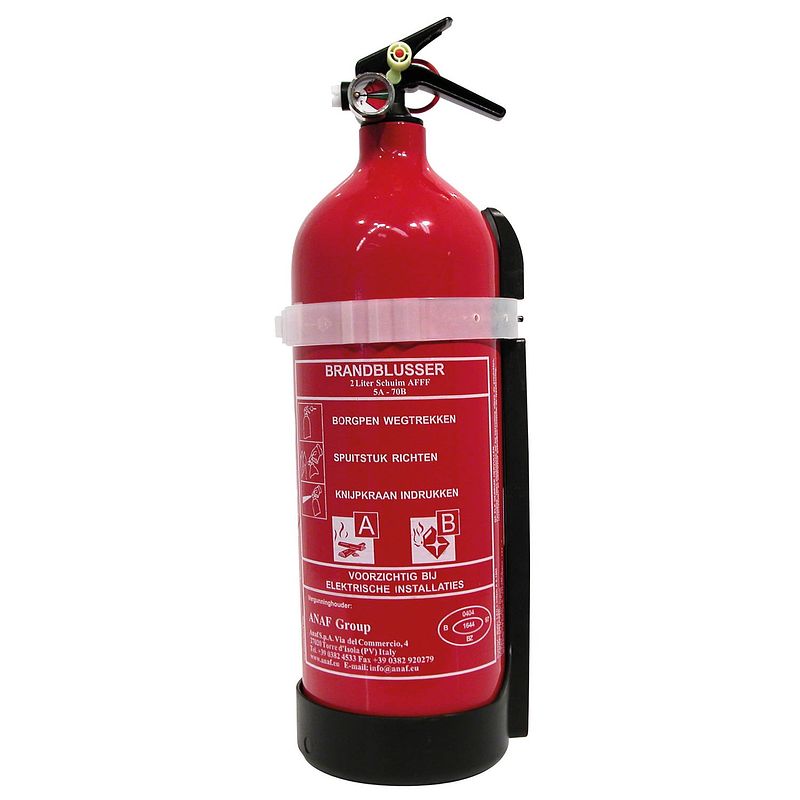 Foto van Carpoint brandblusser ab met manometer schuim 2 l rood 25 cm