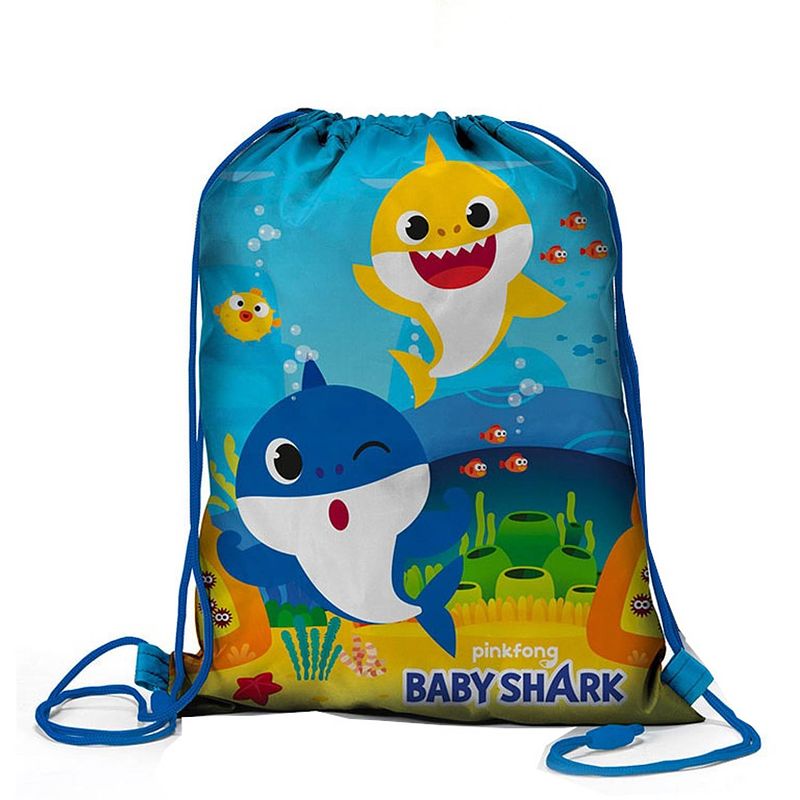 Foto van Pinkfong rugzak sharky junior 39 x 31 cm polyester blauw