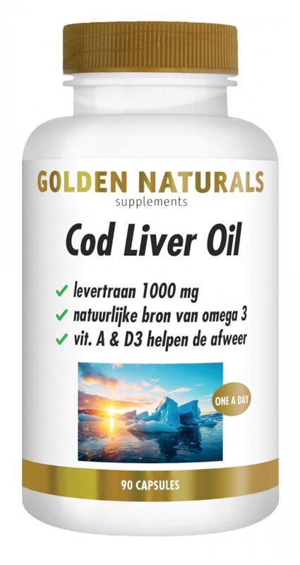 Foto van Golden naturals cod liver oil capsules