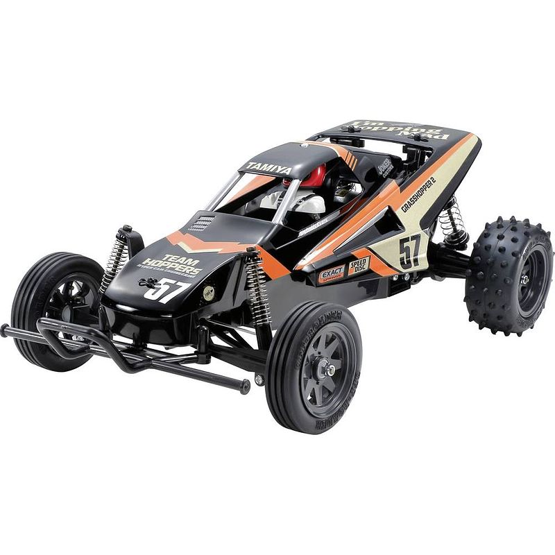 Foto van Tamiya rc the grasshopper ii black edition brushed 1:10 rc auto elektro buggy bouwpakket