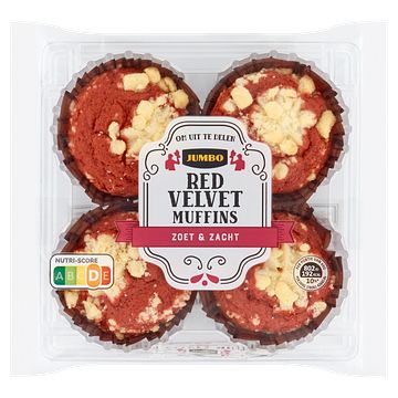 Foto van Jumbo red velvet muffins 180g