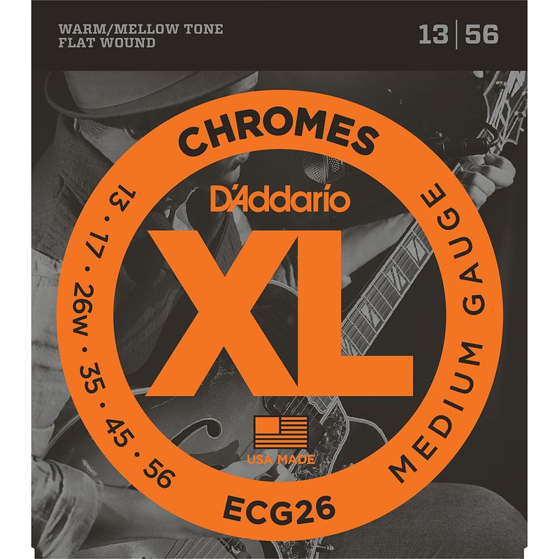 Foto van D'saddario ecg26 flatwound snarenset voor elektrische gitaar