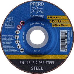 Foto van Pferd eh 115-3,2 psf steel 61740126 doorslijpschijf gebogen 115 mm 22.23 mm 25 stuk(s)