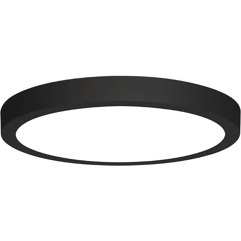 Foto van Led downlight - 18w - helder/koud wit 6400k - mat zwart - opbouw - rond - aluminium - ø225mm