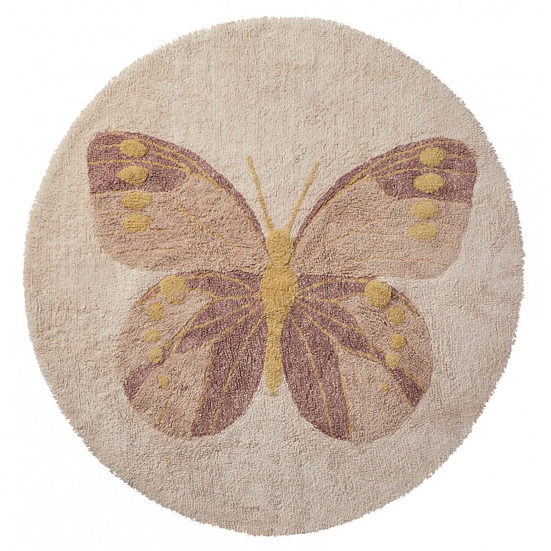 Foto van Lifetime kidsrooms vloerkleed rond - butterflies / getuft