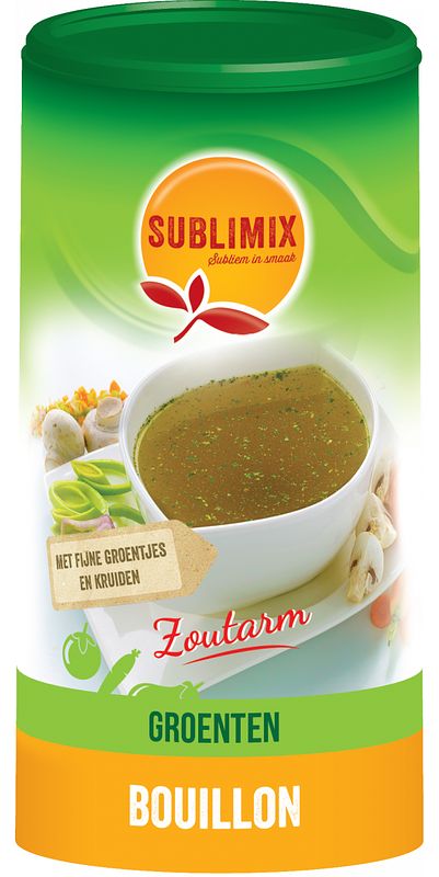 Foto van Sublimix glutenvrije groentenbouillon zoutarm