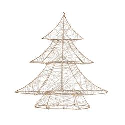 Foto van Ecd germany led-deco kerstboom met 20 warmwitte led'ss, 30 cm hoog, gemaakt van metaal, goud, kerstboom met verlichting