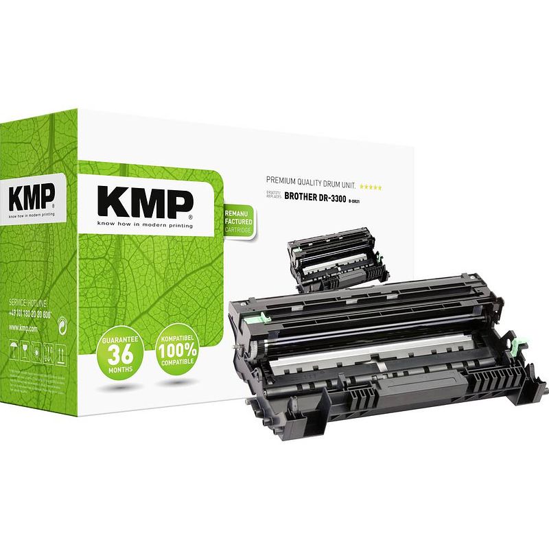 Foto van Kmp drum unit vervangt brother dr-3300, dr3300 compatibel zwart 30000 bladzijden b-dr21