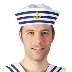 Foto van Boland pet navy sailor heren wit/blauw