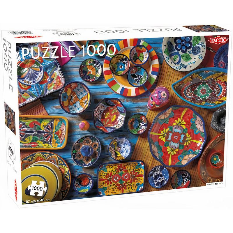 Foto van Tactic legpuzzel mexicaans servies 48 x 67 cm karton 1000 stukjes