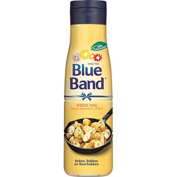 Foto van Blue band iedere dag vloeibare bakboter vegan en 100% plantaardig fles 500ml bij jumbo