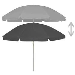 Foto van The living store parasol the living store serena parasol - 240 cm - uv-beschermend - antraciet