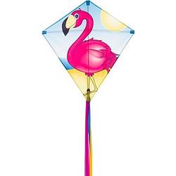 Foto van Invento diamantvlieger eddy flamingo 68 cm roze/blauw