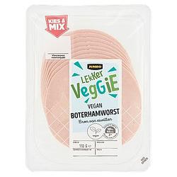 Foto van 2 voor € 4,50 | jumbo lekker veggie boterhamworst vegan 110g aanbieding bij jumbo