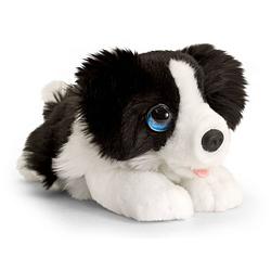Foto van Keel toys pluche zwart/witte border collie honden knuffel 25 cm - knuffel huisdieren