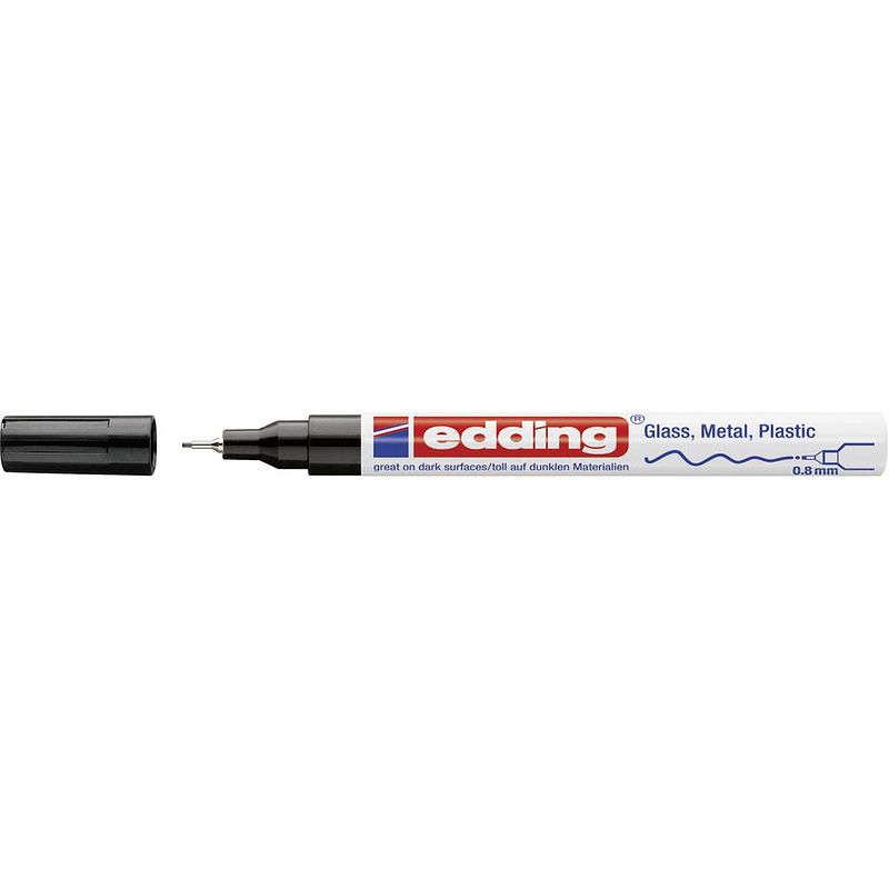 Foto van Edding 4-780-9-001 e-780 lakmarker zwart 0.8 mm 1 stuks/pack