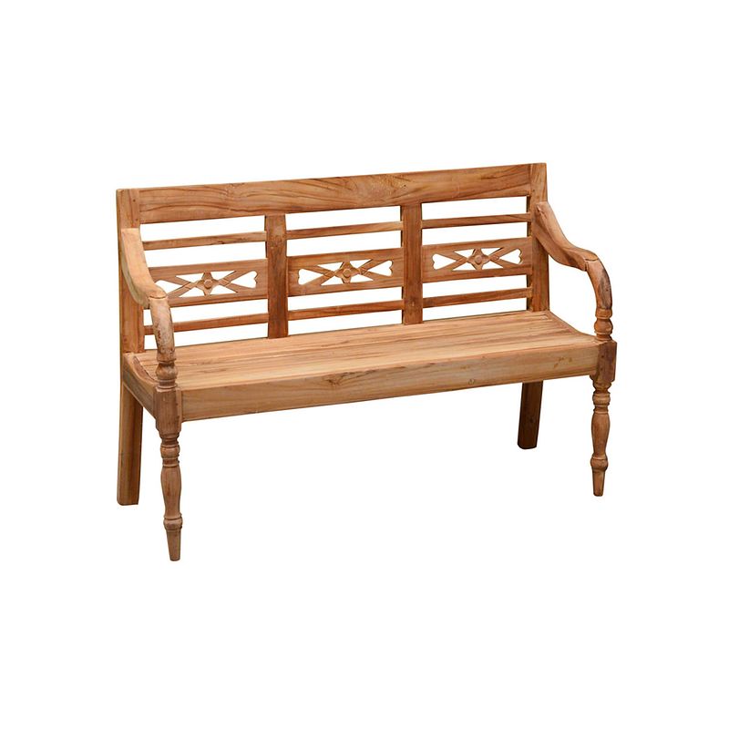 Foto van Livingfurn - tuinbank stations bench - 45x130x75 - teakhout