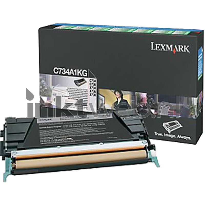 Foto van Lexmark c734a1kg toner zwart toner