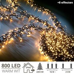 Foto van Kerstverlichting - kerstboomverlichting - kerstversiering - kerst - 800 led's - 16 meter - extra warm wit