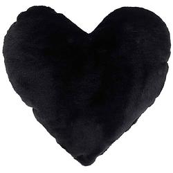 Foto van Unique living - kussen heart - 45x35cm - black