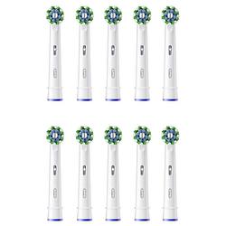 Foto van Oral-b cross action opzetborstel voor elektrische tandenborstel 10 stuk(s) wit