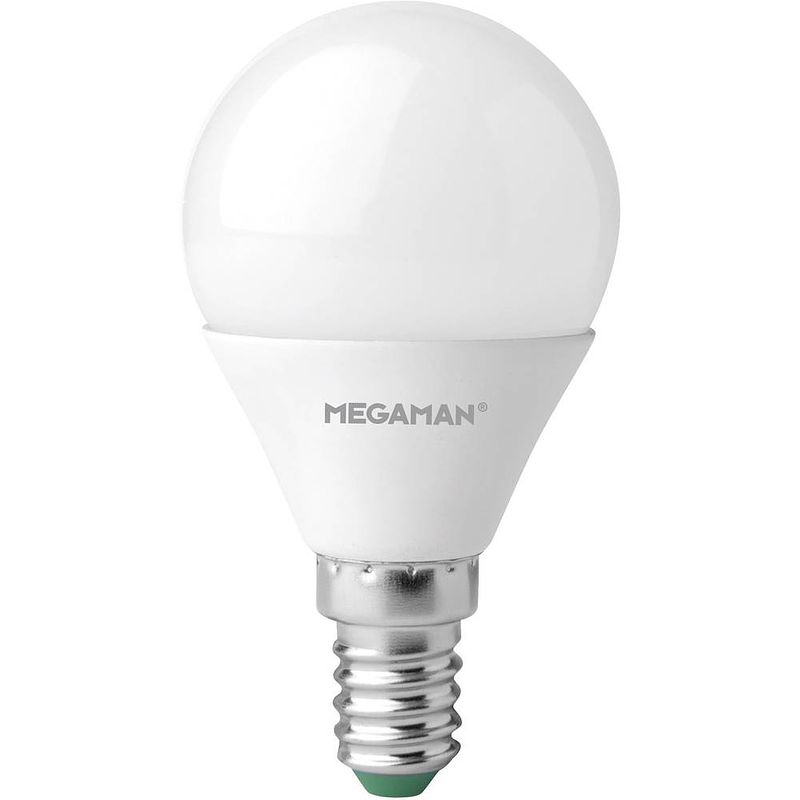 Foto van Megaman mm21088 led-lamp energielabel f (a - g) e14 kogel 5.5 w = 40 w neutraalwit (ø x l) 45 mm x 84 mm 1 stuk(s)