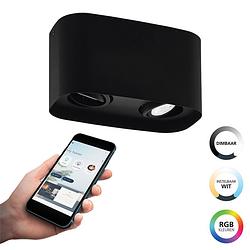 Foto van Eglo connect.z caminales-z smart plafondlamp - gu10 - 24 cm - zwart - instelbaar rgb & wit licht - dimbaar - zigbee