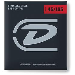 Foto van Dunlop dbs45105 stainless steel medium 45-105 snarenset voor basgitaar