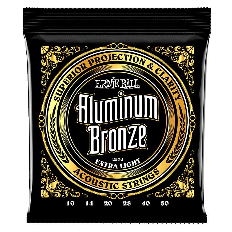 Foto van Ernie ball 2570 aluminum bronze extra light snaren