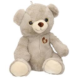 Foto van Pluche speelgoed knuffeldier teddybeer grijs van 28 cm - knuffelberen