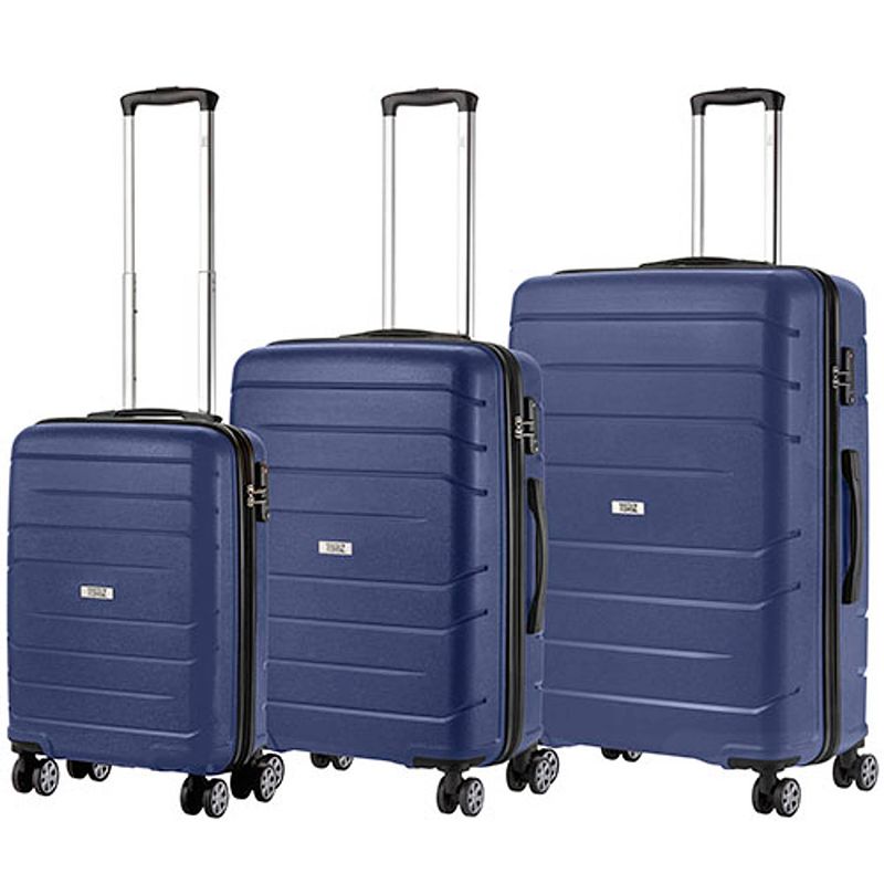 Foto van Travelz big bars kofferset trolleyset 3-delig met tsa-slot blauw