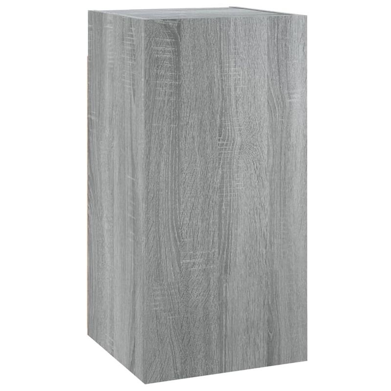 Foto van The living store tv-meubel - hangend - grijs sonoma eiken - 30.5 x 30 x 60 cm - materiaal- bewerkt hout