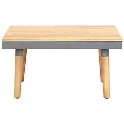 Foto van The living store houten tuintafel - acaciahout - 60 x 60 x 31.5 cm - weerbestendig - naturel