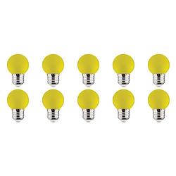 Foto van Led lamp 10 pack - romba - geel gekleurd - e27 fitting - 1w