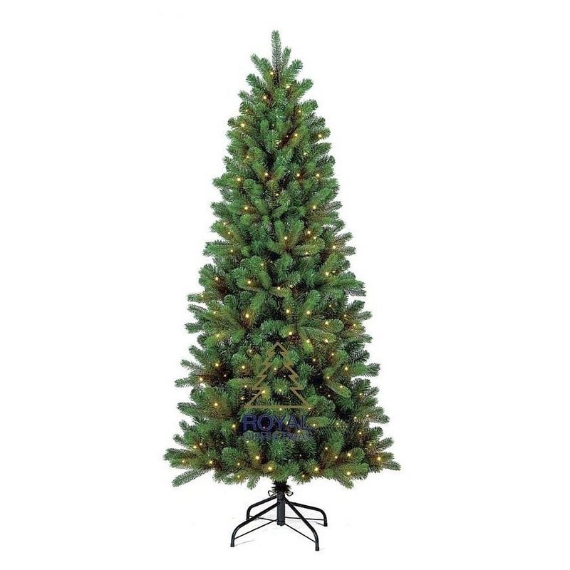 Foto van Royal christmas kunstkerstboom alaska slank 240cm met led + smart adapter
