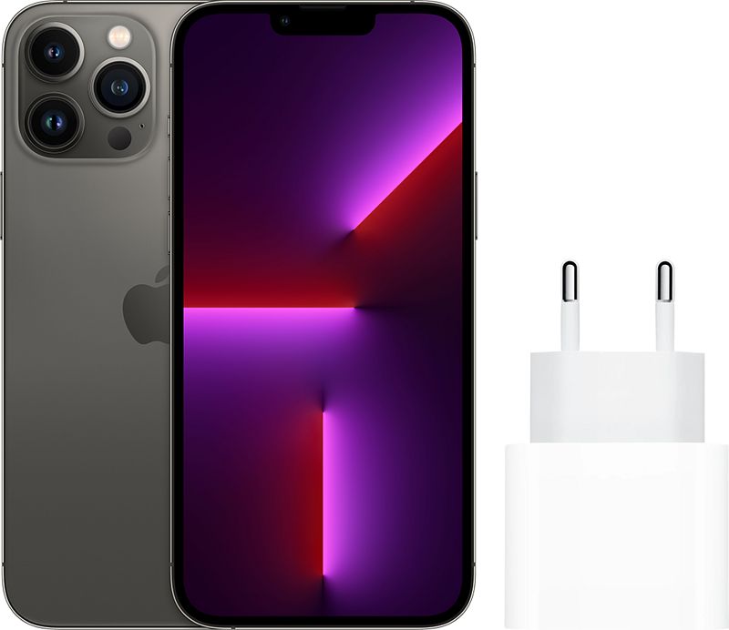 Foto van Apple iphone 13 pro max 128gb grafiet + apple usb c oplader