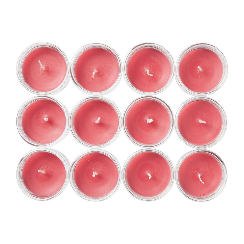 Foto van Waxinelicht tray - rood - set van 12