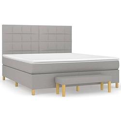 Foto van The living store boxspring bed - pocketvering matras - middelharde ondersteuning - huidvriendelijk topmatras -