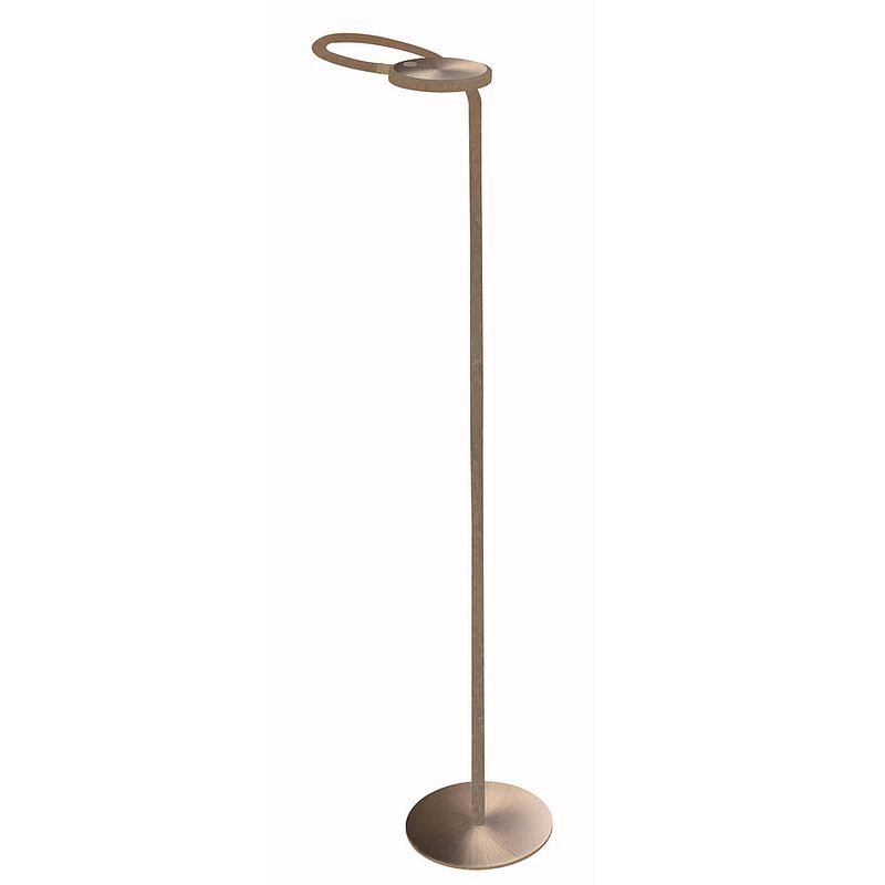 Foto van Mexlite platu vloerlamp brons kunststof 165 cm hoog