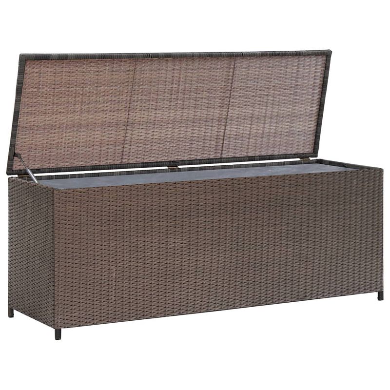 Foto van Vidaxl tuinbox 120x50x60 cm poly rattan bruin