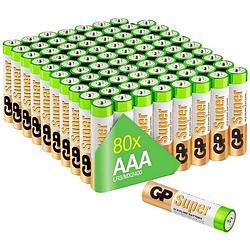 Foto van Aaa batterij (potlood) gp batteries super alkaline 1.5 v 80 stuk(s)